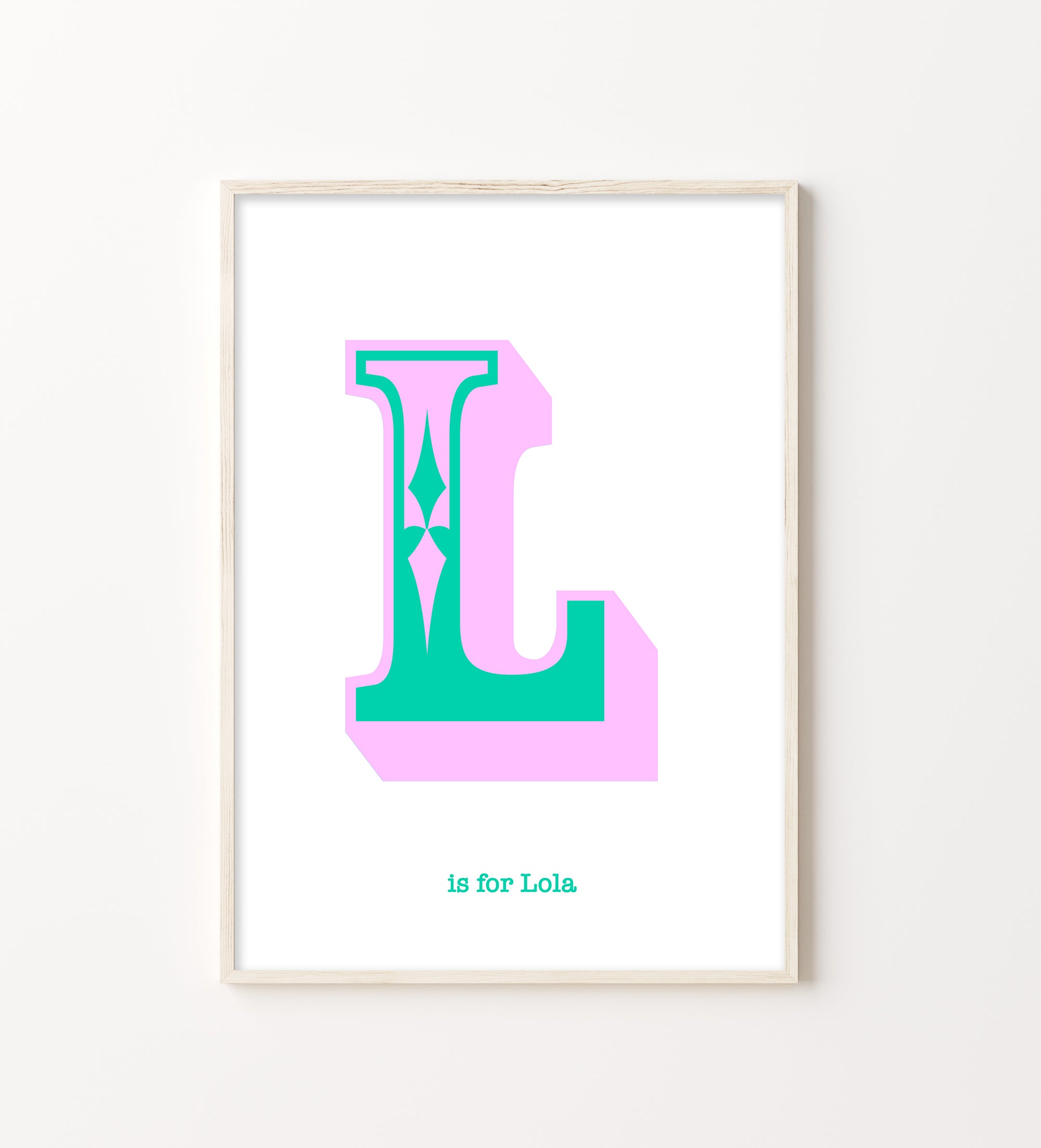 Western Lilac Letter L Print-Art-Little Fish Co.