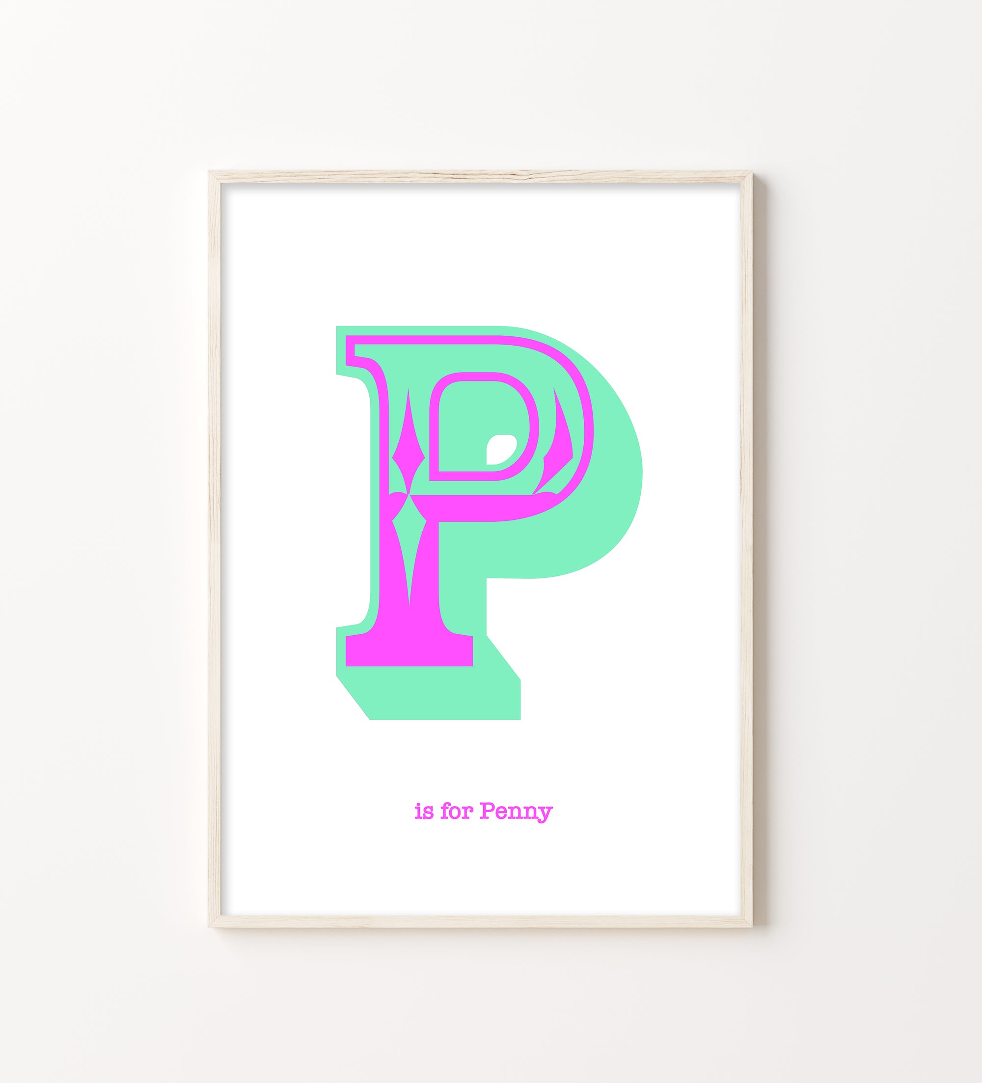 Western Mint Letter P Print-Art-Little Fish Co.