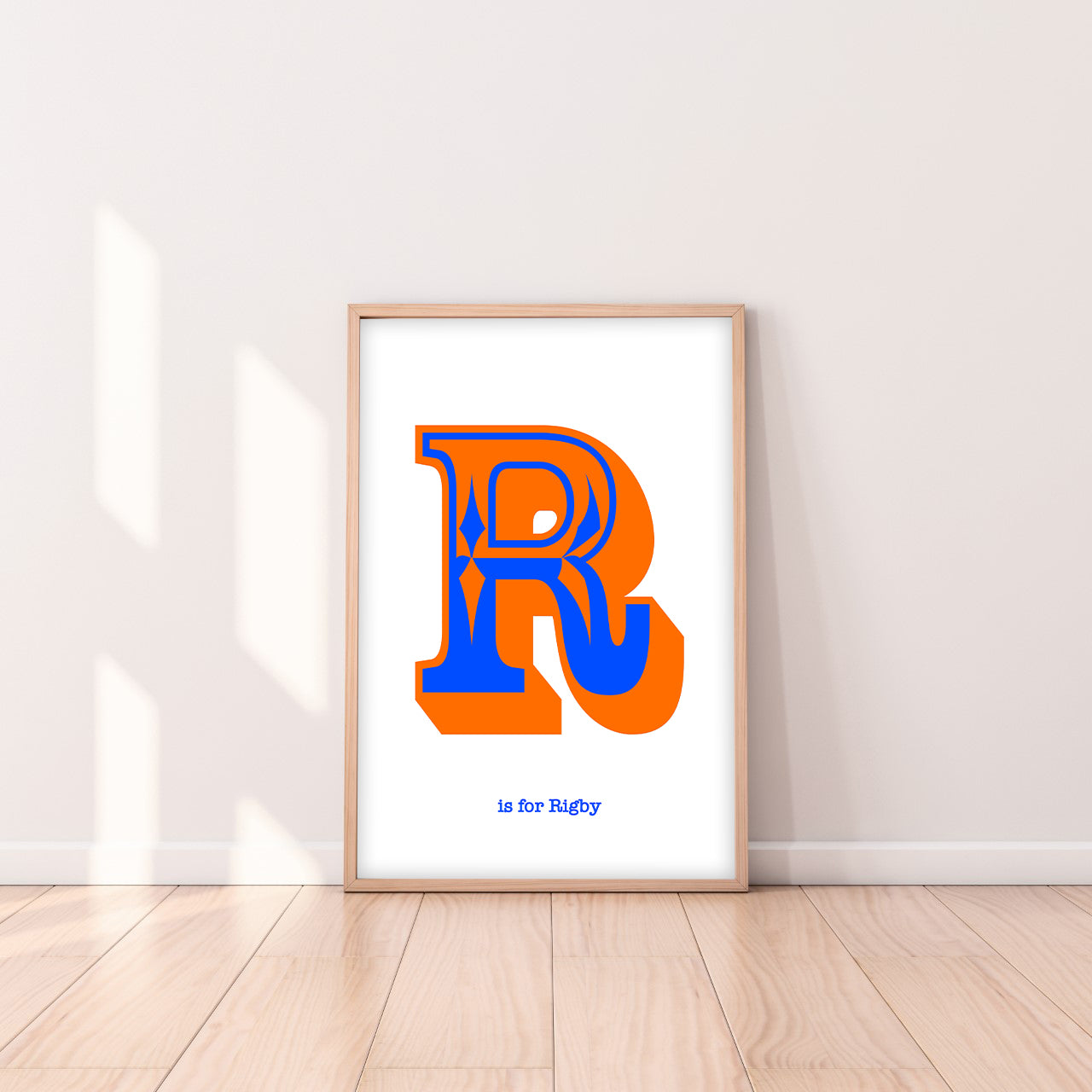 Western Blue Letter R Print-Art-Little Fish Co.