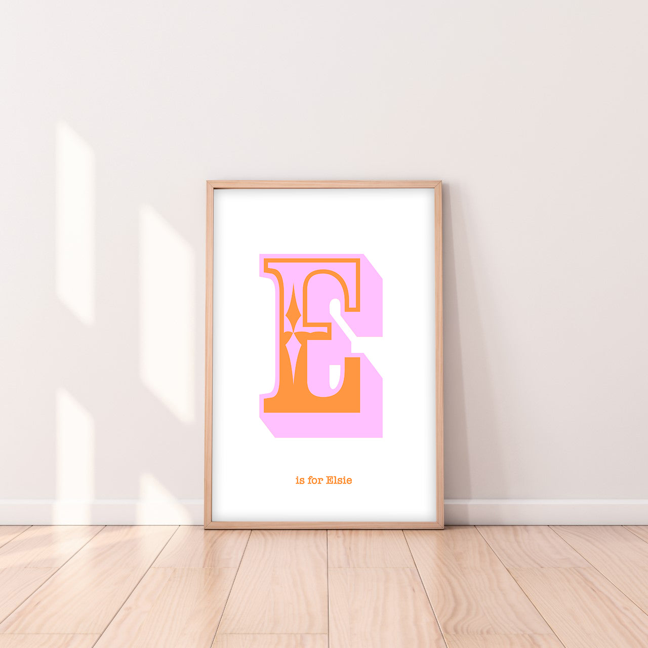 Western Pink Letter E Print-Art-Little Fish Co.