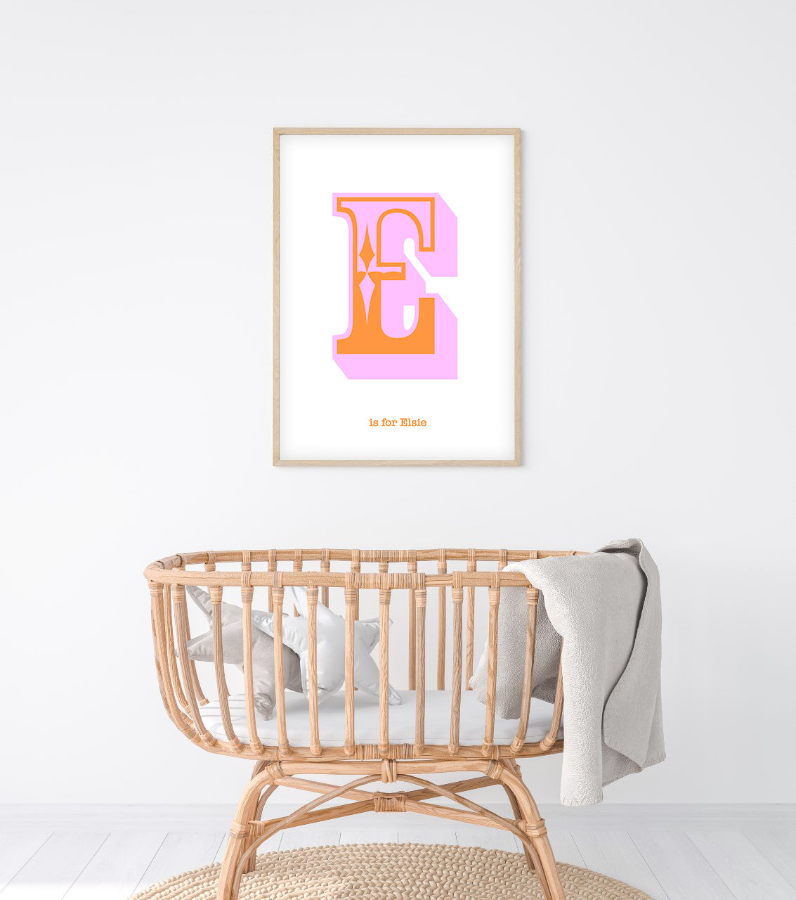 Western Pink Letter E Print-Art-Little Fish Co.