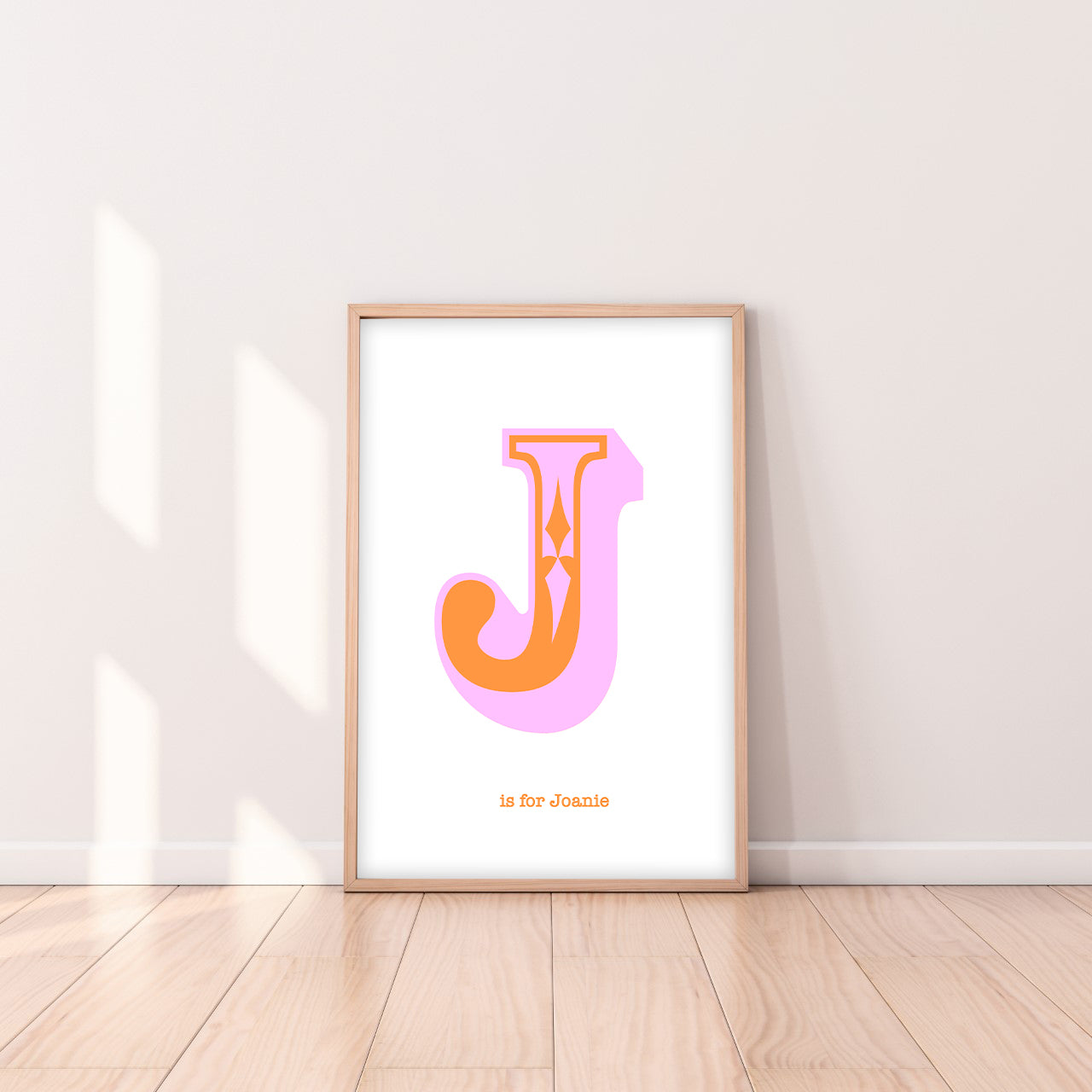 Western Pink Letter J Print-Art-Little Fish Co.