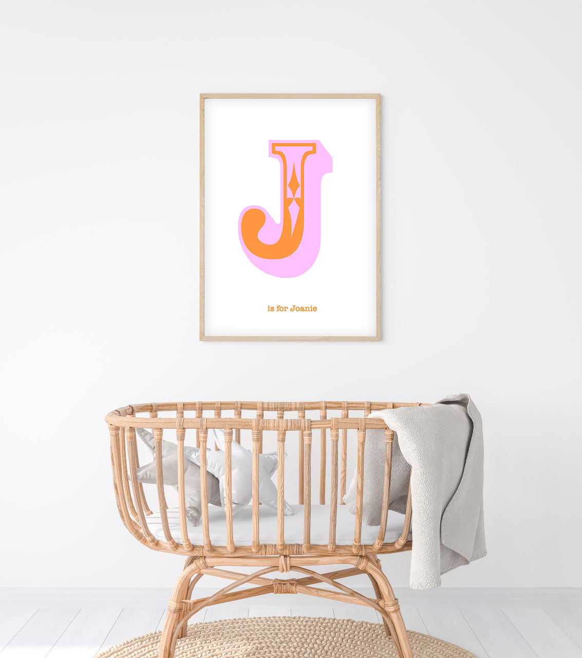 Western Pink Letter J Print-Art-Little Fish Co.