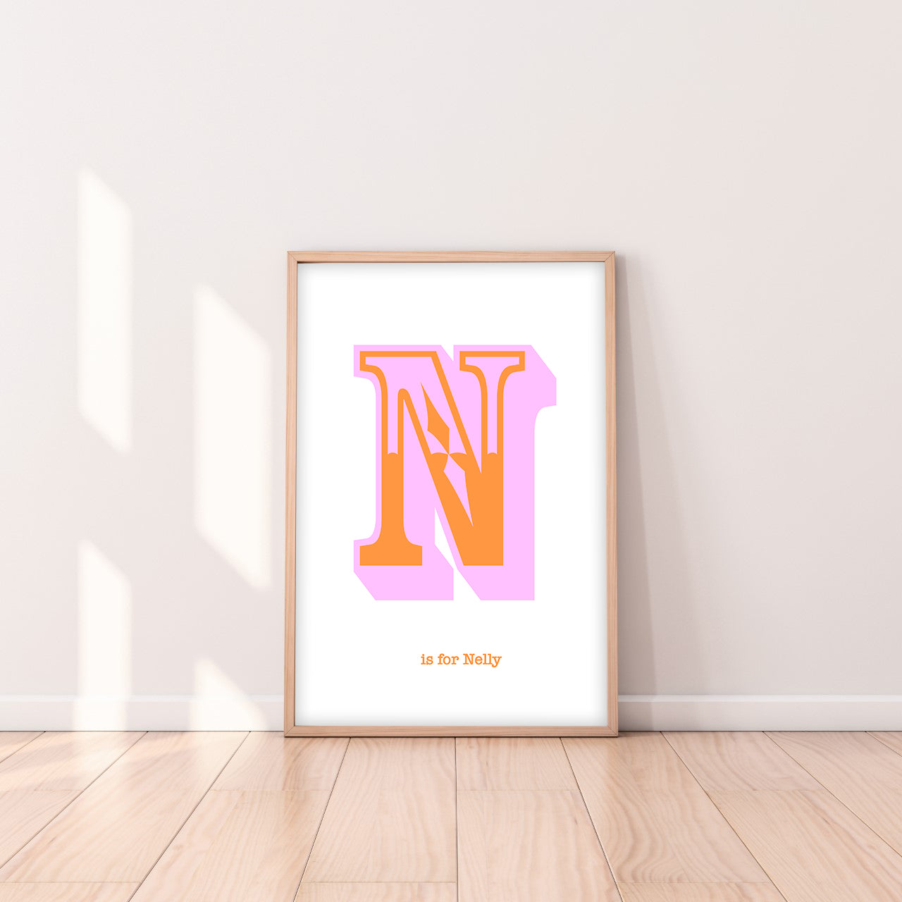 Western Pink Letter N Print-Art-Little Fish Co.