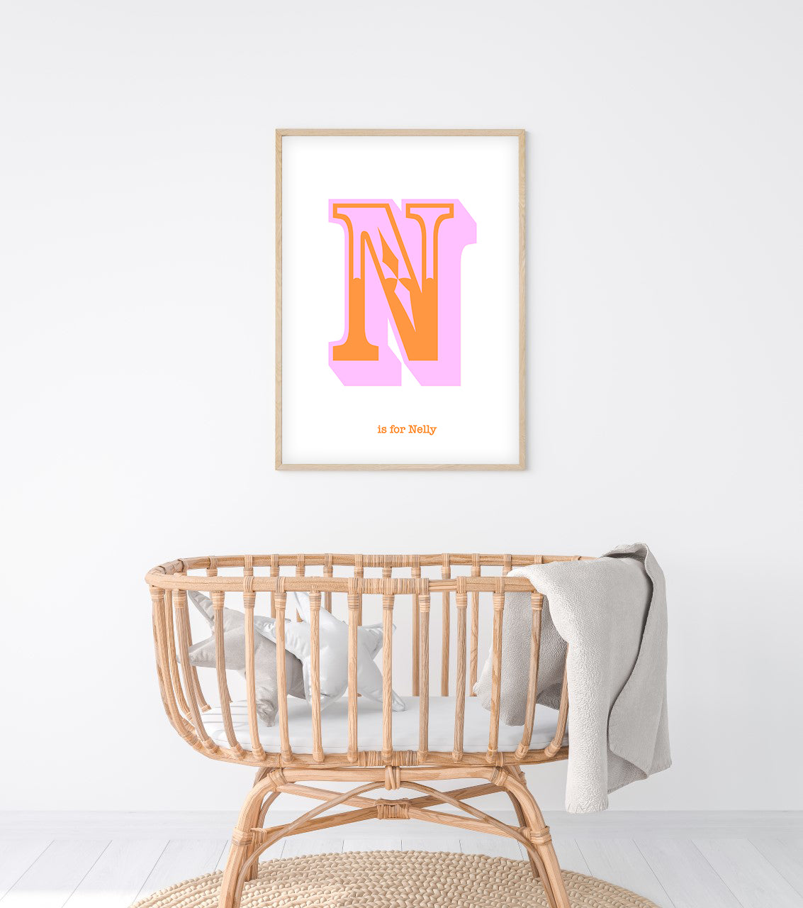 Western Pink Letter N Print-Art-Little Fish Co.