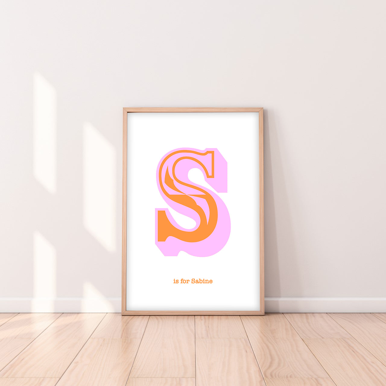 Western Pink Letter S Print-Art-Little Fish Co.