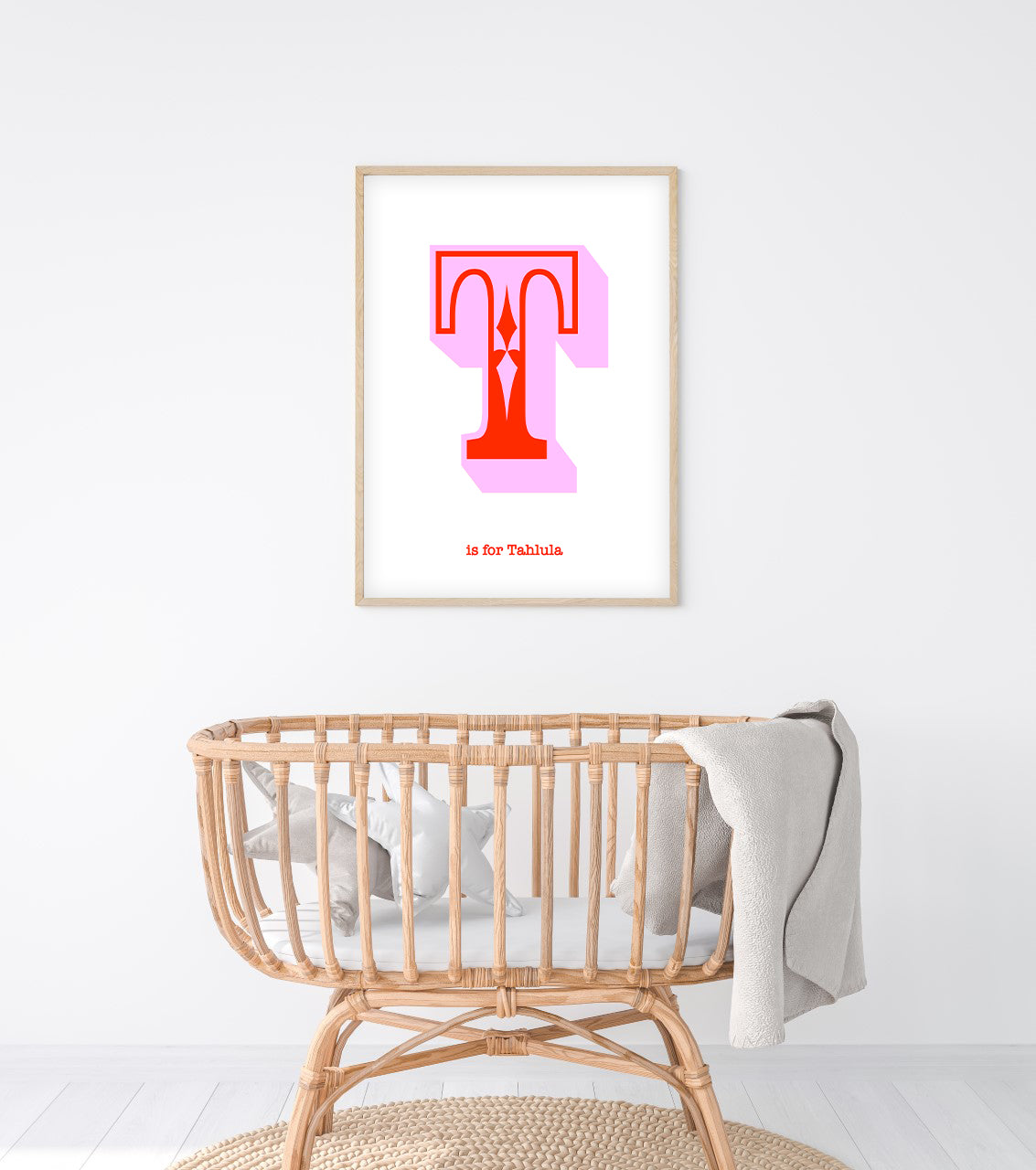 Western Pink Letter T Print-Art-Little Fish Co.