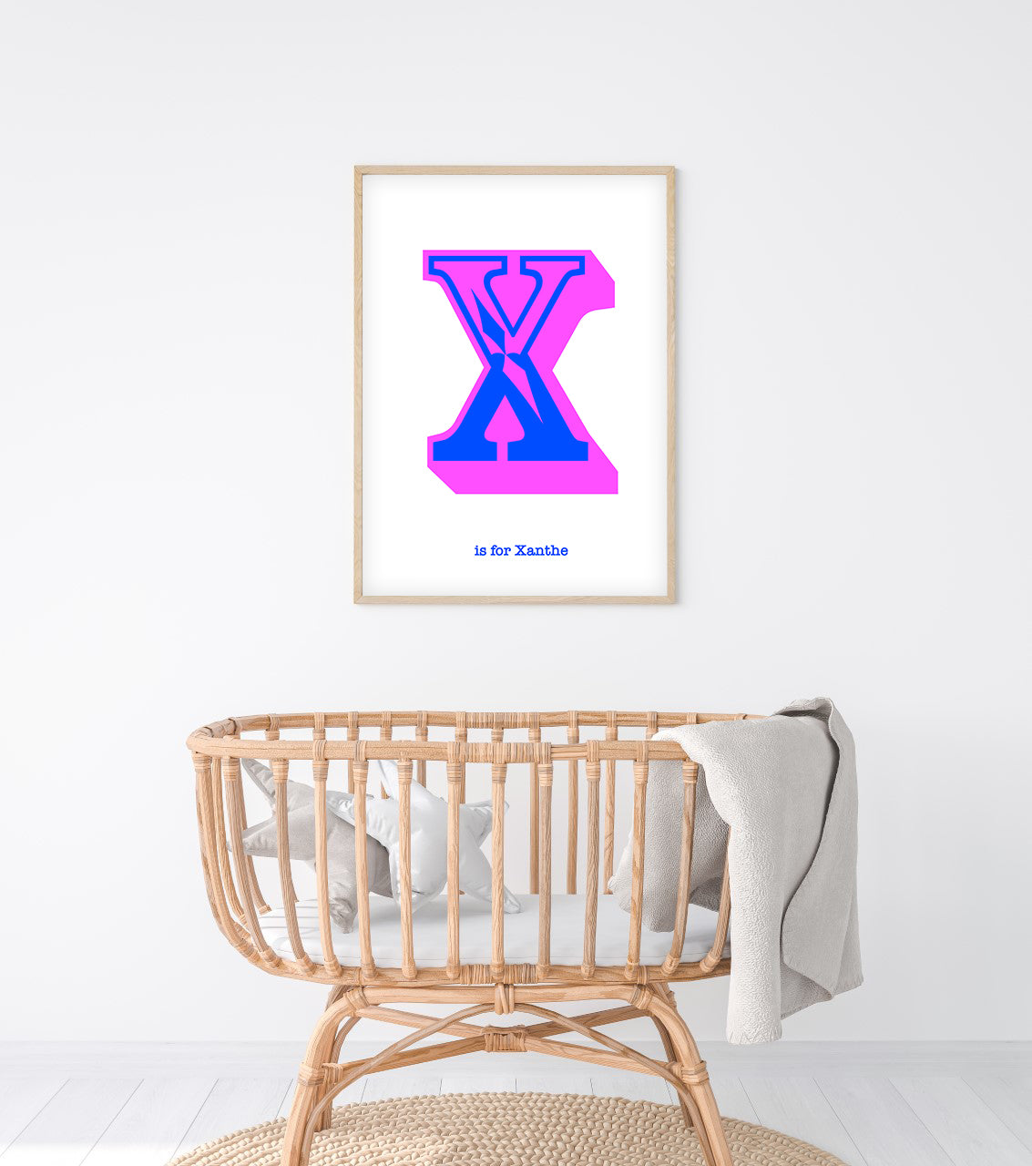 Western Purple Letter X Print-Art-Little Fish Co.