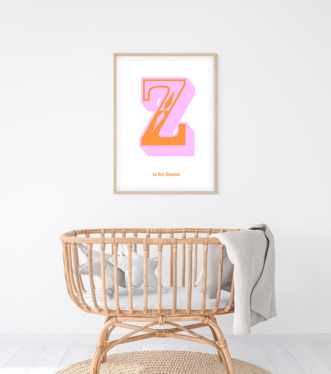 Western Pink Letter Z Print-Art-Little Fish Co.