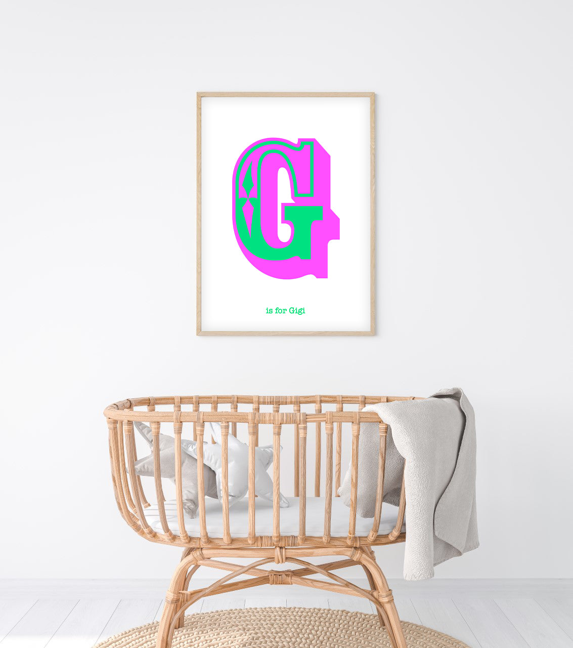 Western Green Letter G Print-Art-Little Fish Co.