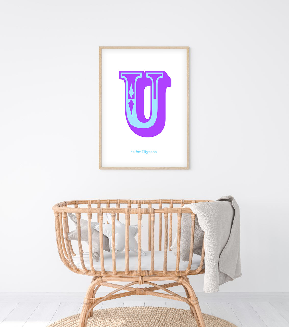 Western Purple Letter U Print-Art-Little Fish Co.