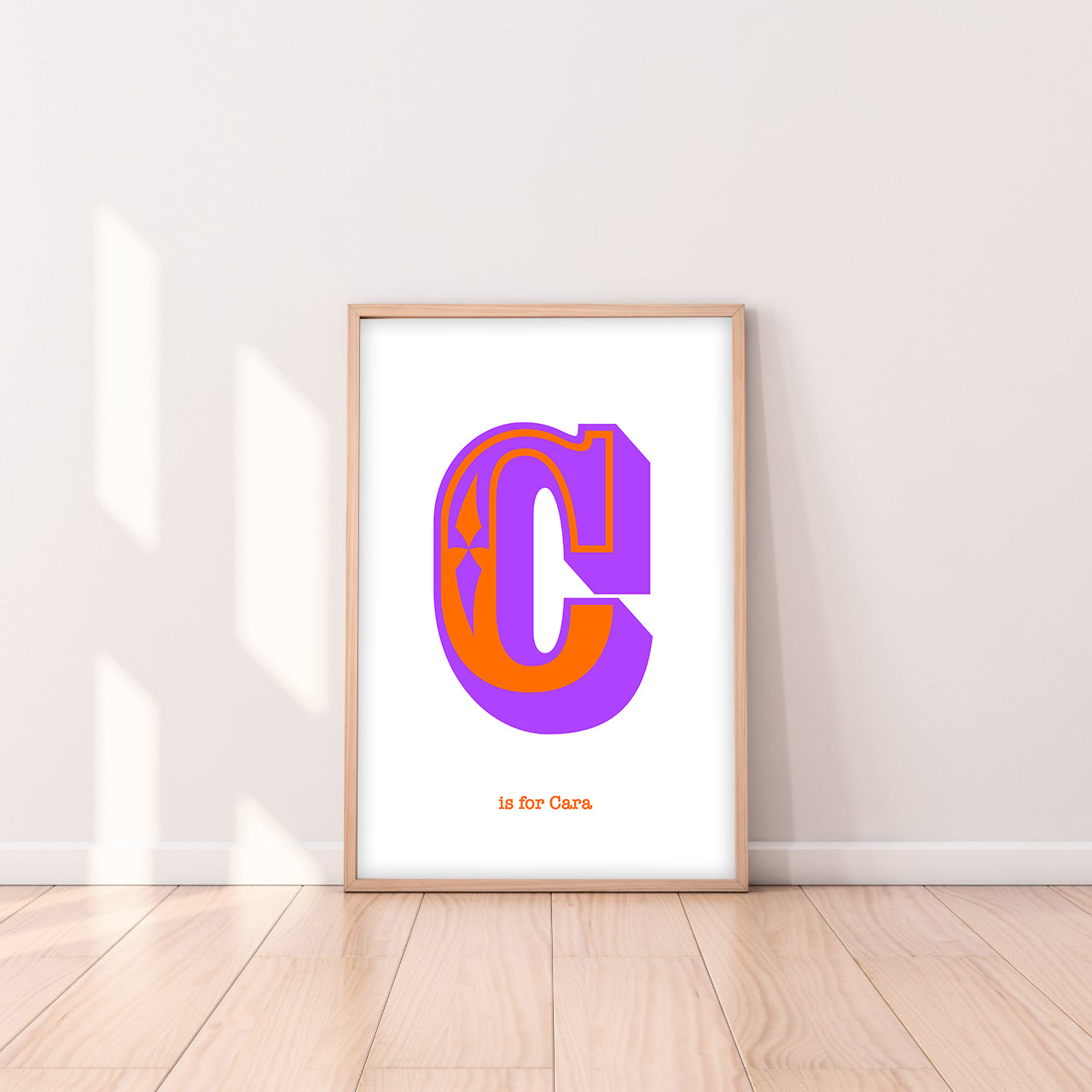 Western Orange Letter C-Art-Little Fish Co.