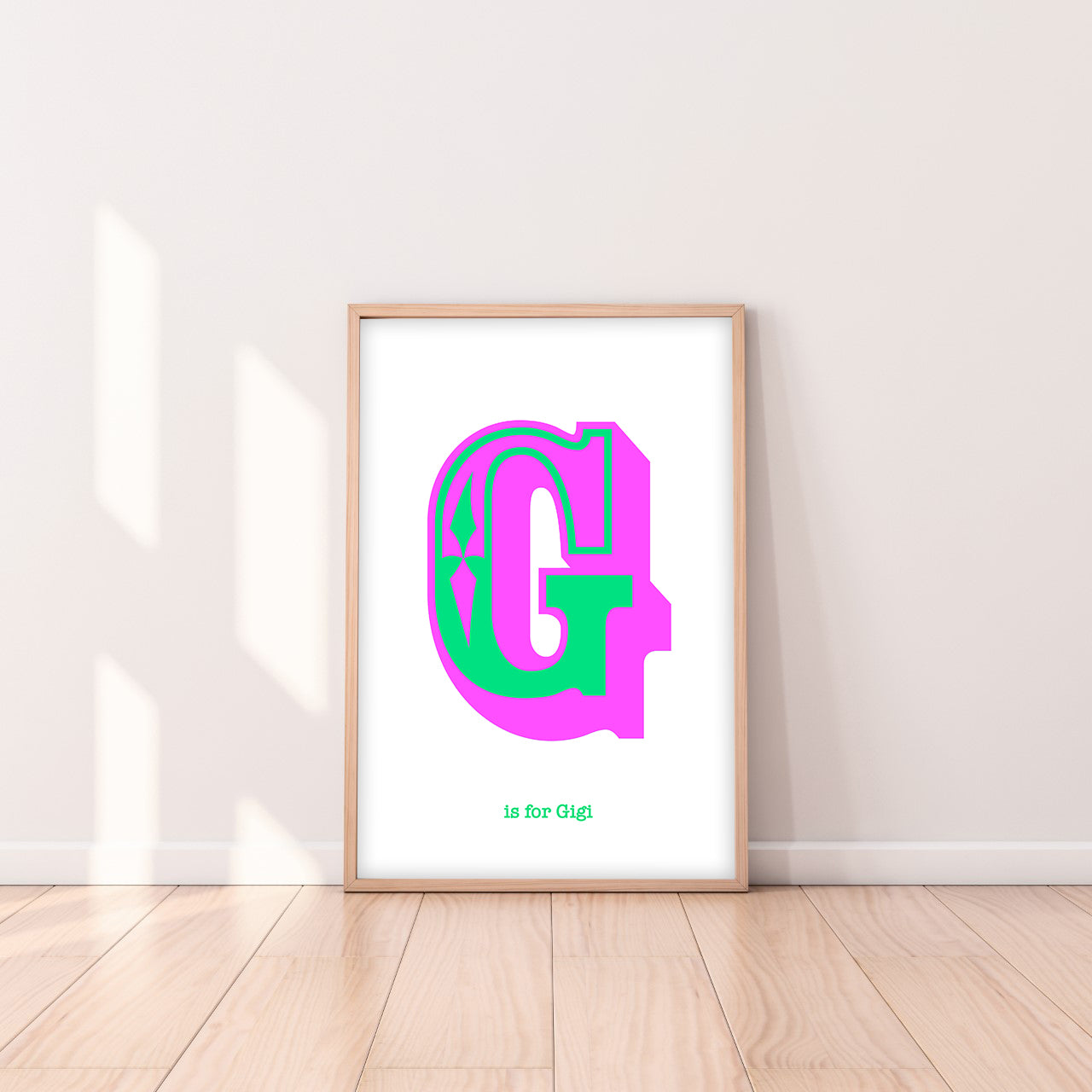 Western Green Letter G Print-Art-Little Fish Co.