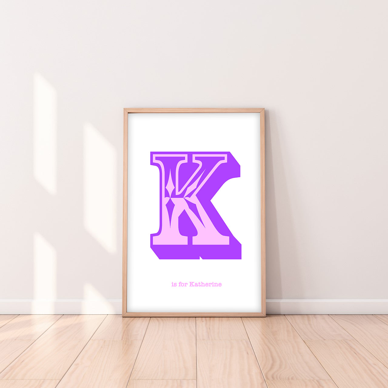 Western Purple Letter K Print-Art-Little Fish Co.