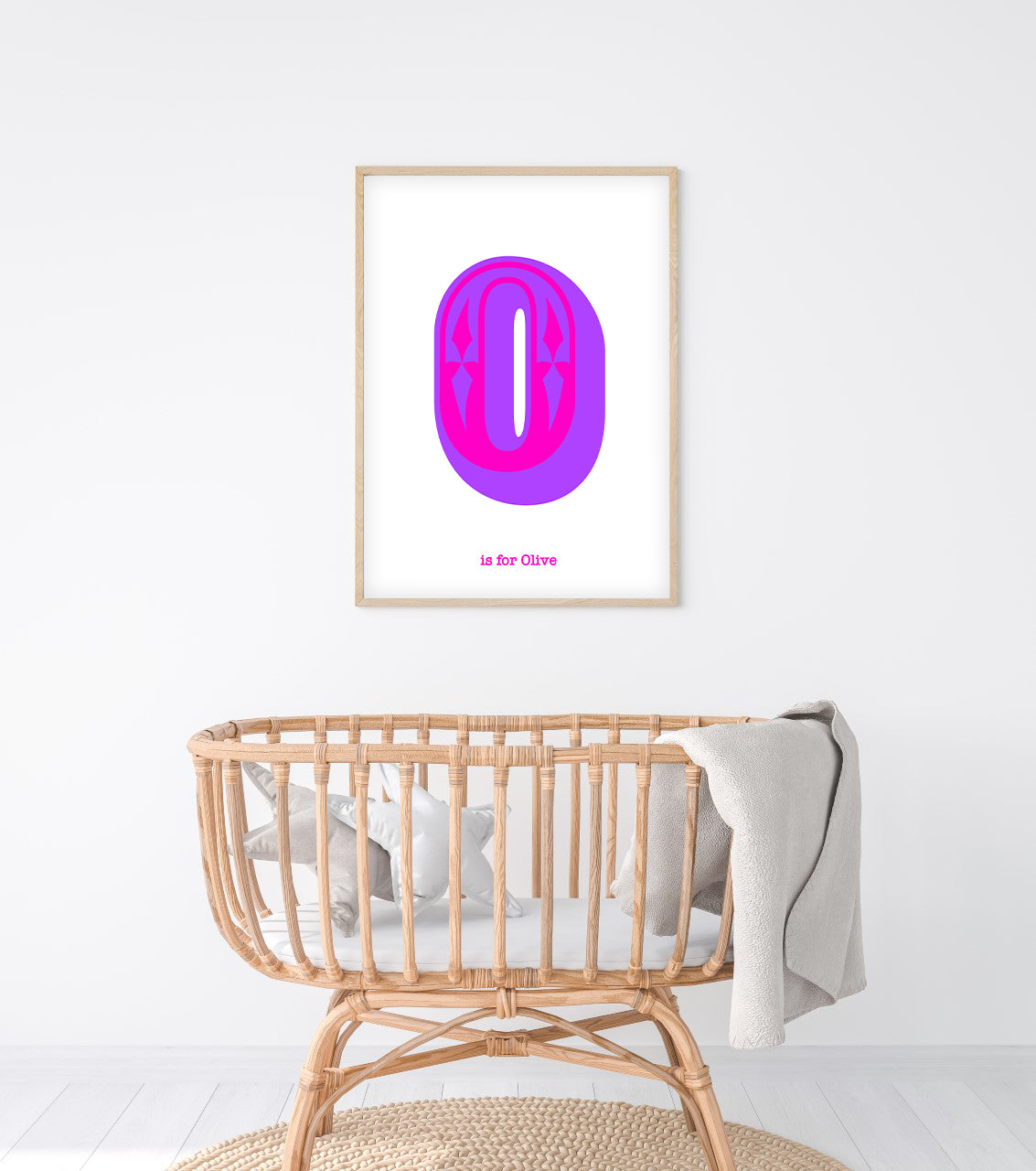 Western Purple Letter O Print-Art-Little Fish Co.