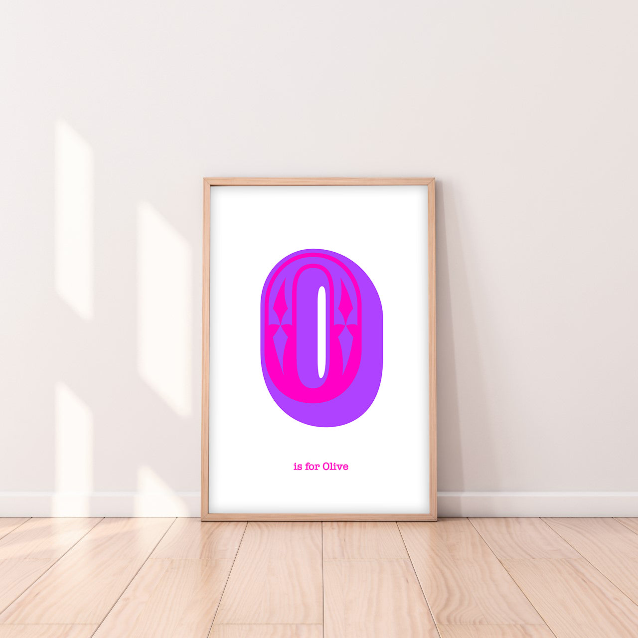 Western Purple Letter O Print-Art-Little Fish Co.