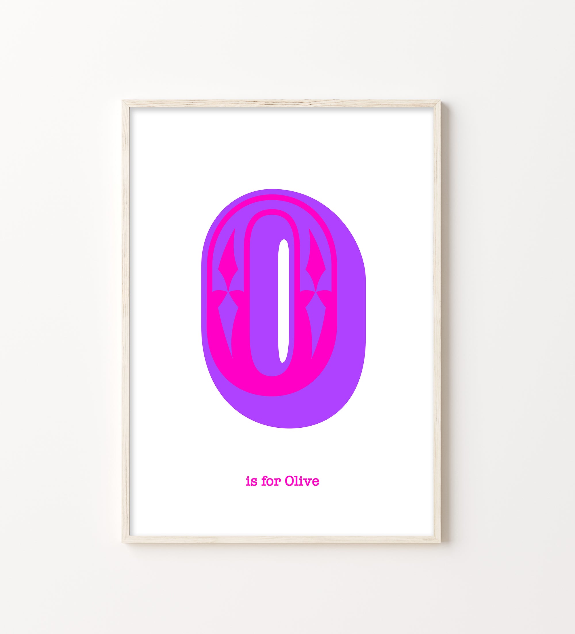 Western Purple Letter O Print-Art-Little Fish Co.