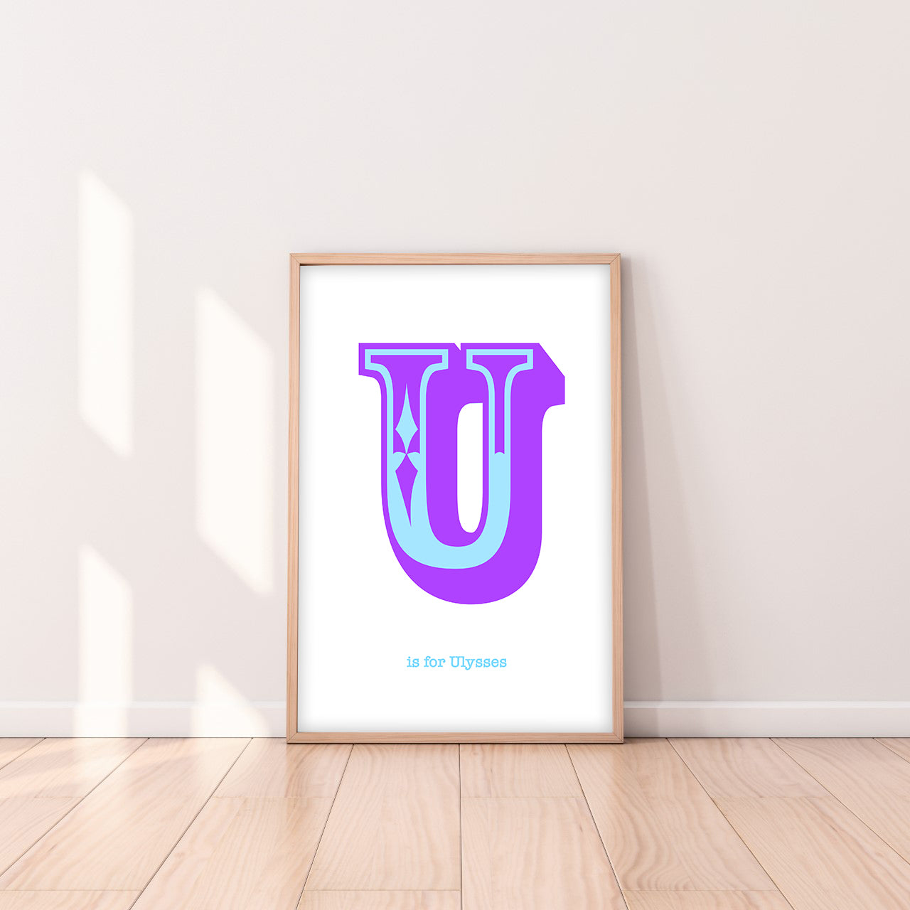 Western Purple Letter U Print-Art-Little Fish Co.