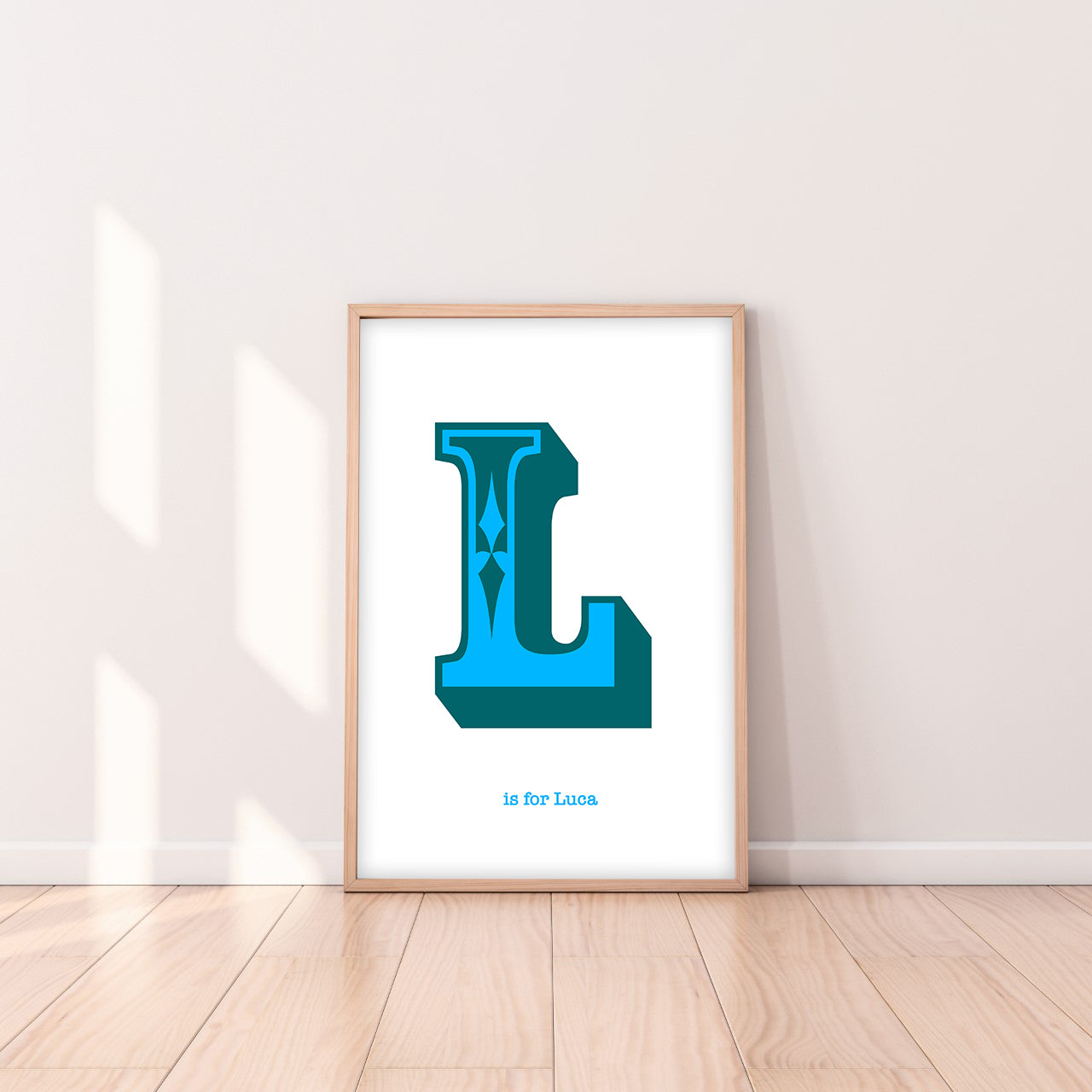 Western Blue Letter L Print-Art-Little Fish Co.