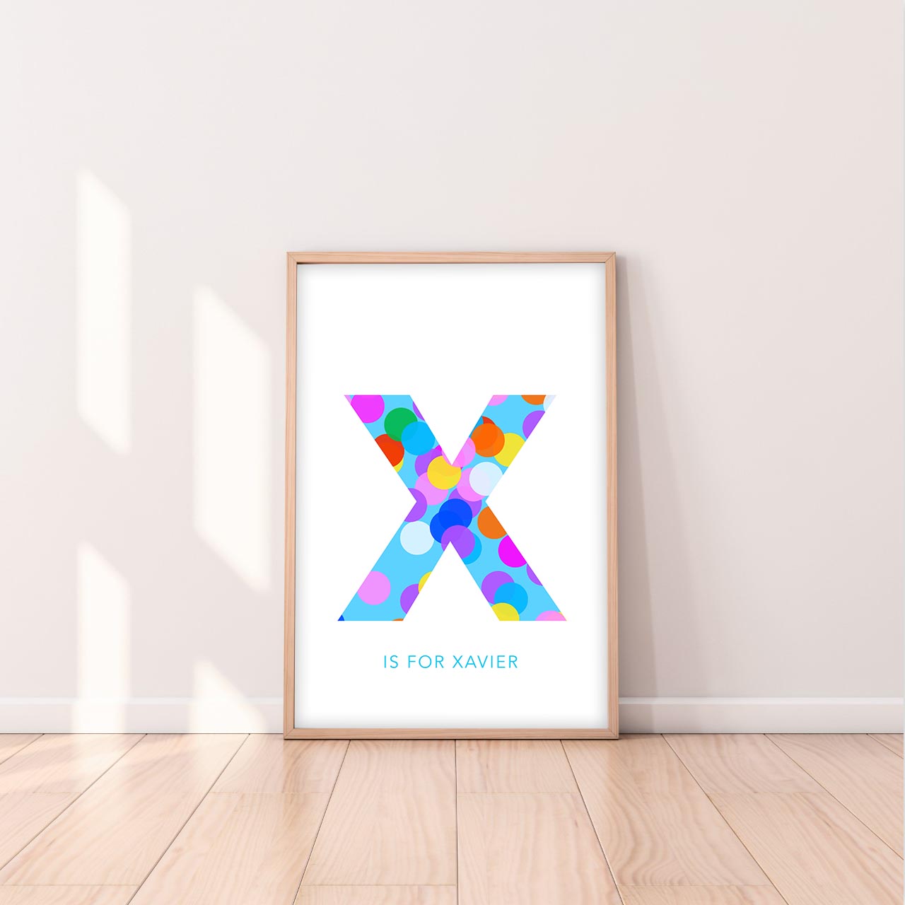 X Confetti Letter-Art-Little Fish Co.