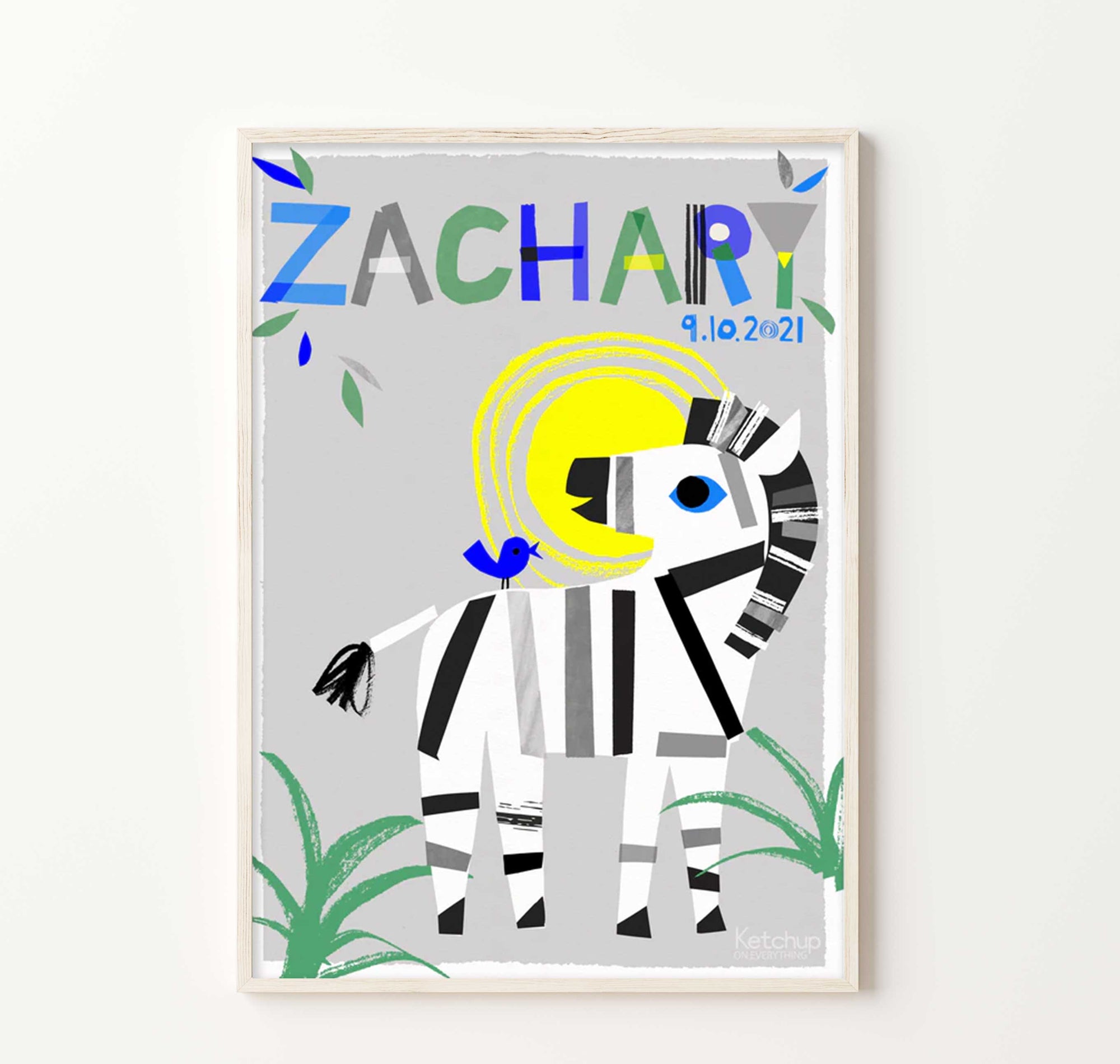 Personalised Zebra Print-Little Fish Co.